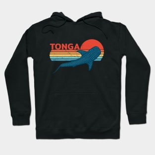 Whale Shark Kingdom of Tonga Vintage Travel Design Hoodie